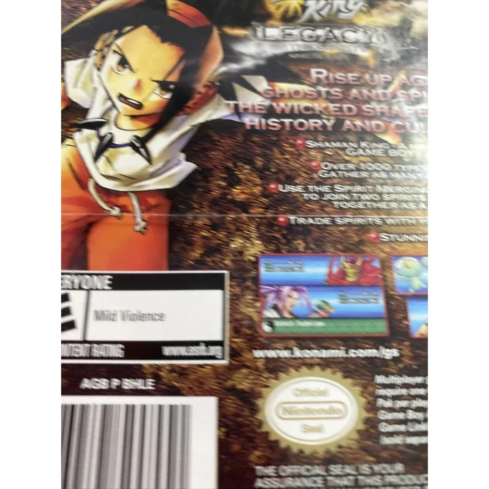 Shaman King: Legacy of the Spirits Soaring Hawk Game Boy Advance GBA New‎ Sealed